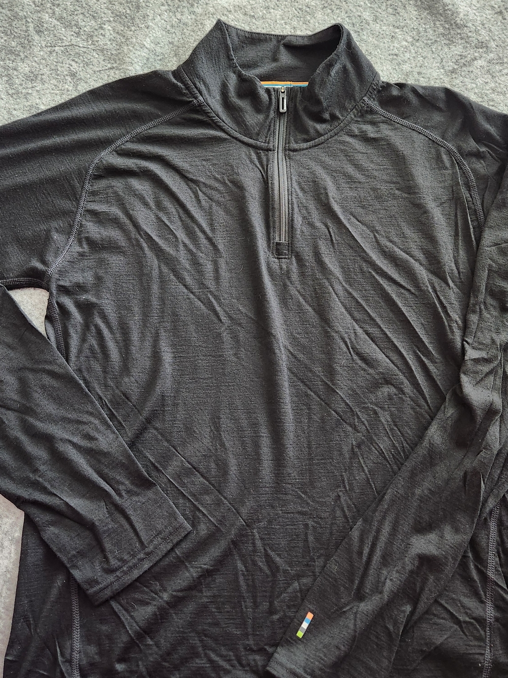 Smartwool 1/4 Zip Merino 250 Baselayer Men's S Pullover Charcoal Gray Thermal